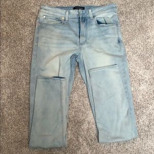 PACSUN Stacked Skinny Jeans Whitewash